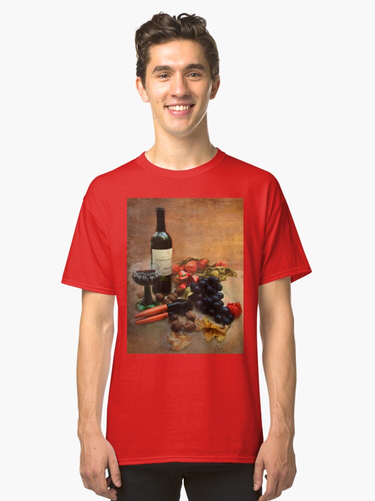 Alternate view of Wine and grapes Classic T-Shirt