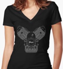 Moto Guzzi Motor Women's Fitted V-Neck T-Shirt