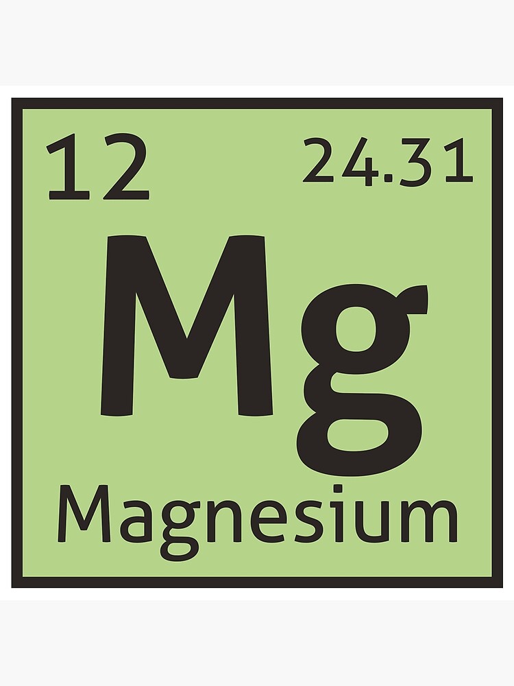"The Periodic Table Magnesium" Poster by destinysagent Redbubble