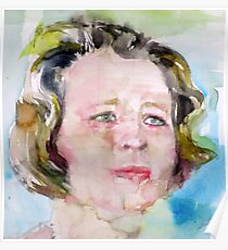 EDNA ST. VINCENT MILLAY - watercolor portrait Poster