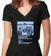Two-Lane Blacktop Women's Fitted V-Neck T-Shirt