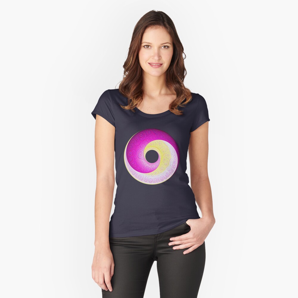 #DeepDream Color Circles Visual Areas 5x5K v1448901772 Fitted Scoop T-Shirt