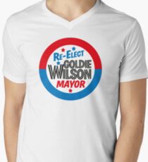 Back to the Future 'Re-Elect Mayor Goldie Wilson' design Men's V-Neck T-Shirt