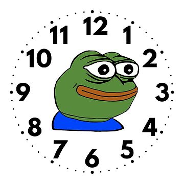 Pepega High Quality Emote Clock for Sale by OldDannyBrown