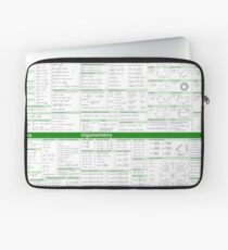 Math Formula Sheet - Green Laptop Sleeve
