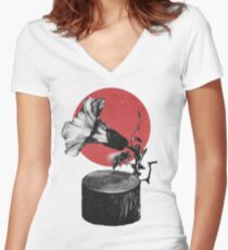Gramophone Women's Fitted V-Neck T-Shirt