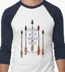 I Standing with Standing Rock - MNI WICONI Men's Baseball ¾ T-Shirt
