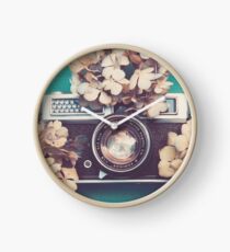 Camera & Hydrangea Clock
