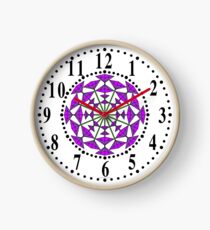 Harmonious Two Tone Lavender Flowers Clock