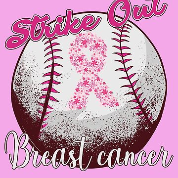 Strike Out Breast Cancer Awareness Baseball Pink' Sticker