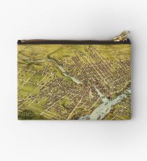 Vintage Pictorial Map of Bangor Maine (1875) Studio Pouch