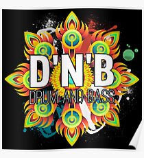Drum And Bass - Trippy Music Design Poster