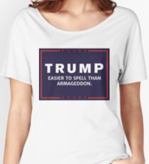 Anti-Trump Armageddon Dark Logo Women's Relaxed Fit T-Shirt