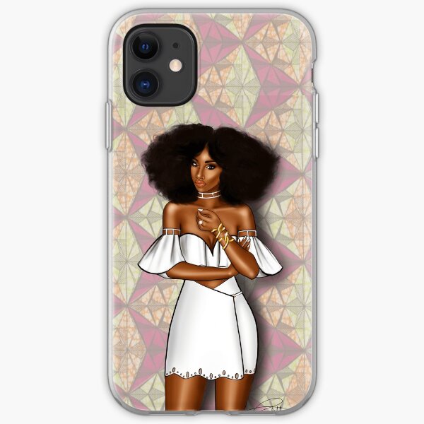 Ankara x White iPhone Soft Case