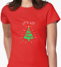 It's Lit Christmas Shirt Women's Fitted T-Shirt