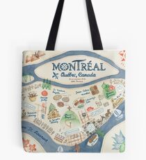 Map of Montreal, Canada Tote Bag