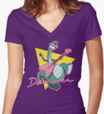 The Last Dinosaur Women's Fitted V-Neck T-Shirt