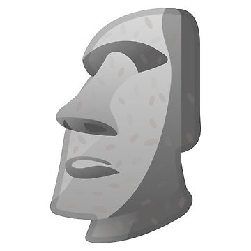 Moai Stone FACE Sticker for Sale by 9DesignArt