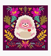 Hedgehog LOVE Photographic Print