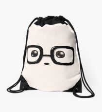 Geek Chic Panda Eyes Drawstring Bag