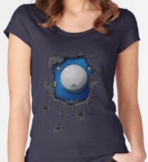 Bullet-riddled wall - Tachikoma Women's Fitted Scoop T-Shirt