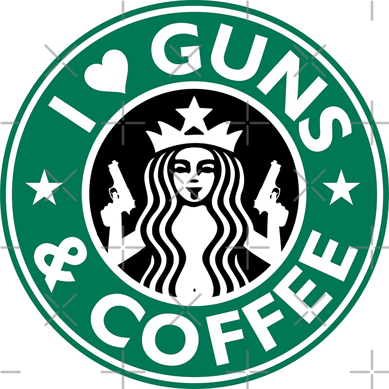 Download "I Love GUNS AND COFFEE Shirt Funny Gun T-Shirt" Stickers ...