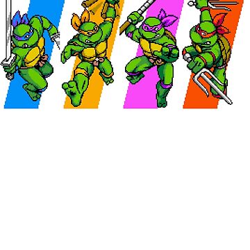 Artwork thumbnail, TMNT Turtles in Time Characters by Funkymunkey