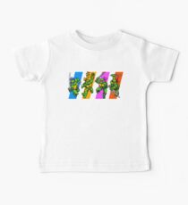 TMNT Turtles in Time Characters Baby Tee