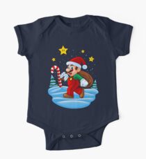 Mario Xmas Short Sleeve Baby One-Piece