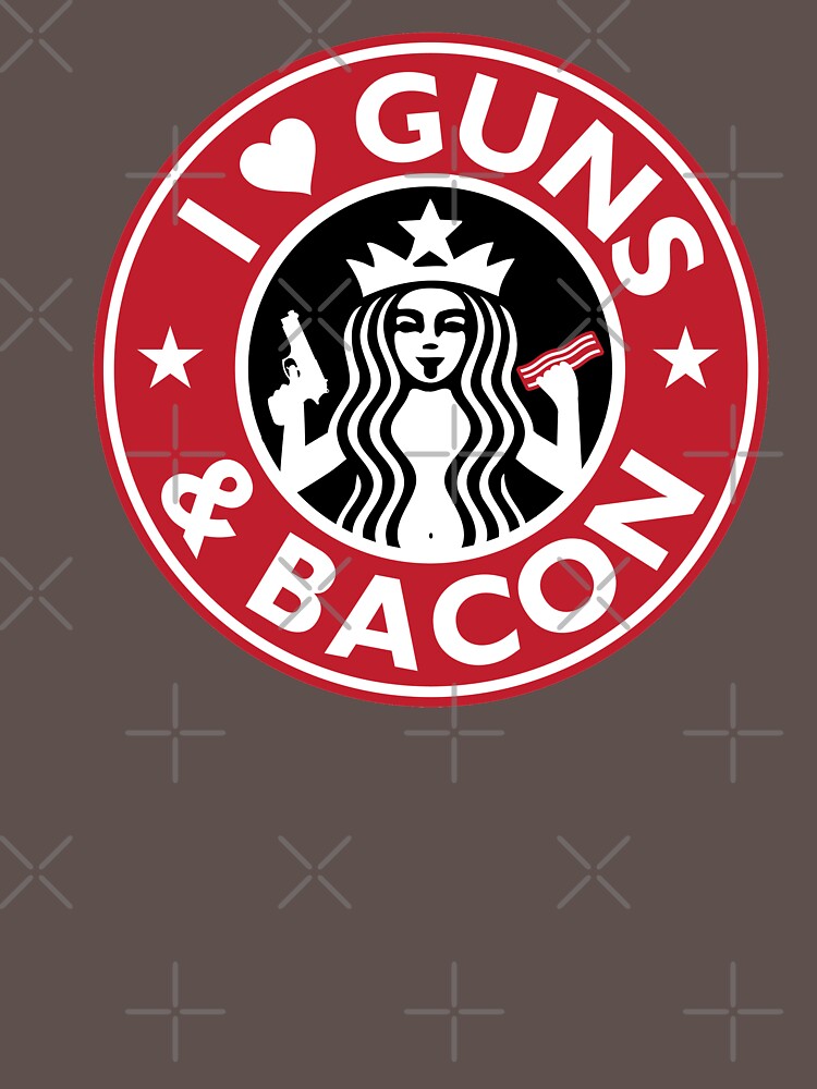"I Love GUNS AND BACON Shirt Funny Gun TShirt" Tshirt by japdua