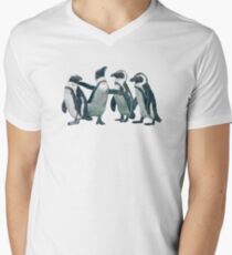 penguin party Men's V-Neck T-Shirt