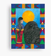 Crow Woman Canvas Print