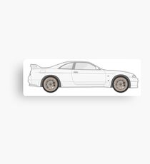 Nissan Skyline R33 GT-R (side) Canvas Print