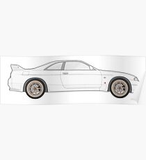 Nissan Skyline R33 GT-R (side) Poster