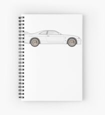 Nissan Skyline R33 GT-R (side) Spiral Notebook