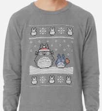Santa-Totoro Weihnachtsstrickjacke Leichtes Sweatshirt