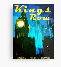 König Row Vintage Travel Poster Metalldruck
