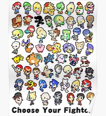 Super Smash Bros. All 58 Characters! Choose Your Fighter!! Poster