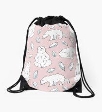 Pinky ice Drawstring Bag