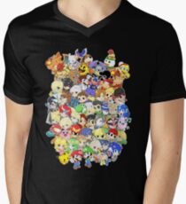 Super Smash Bros. All 58 Characters! Group Men's V-Neck T-Shirt
