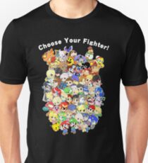 Super Smash Bros. All 58 Characters! Choose Your Fighter! Group Unisex T-Shirt