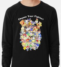 Super Smash Bros. All 58 Characters! Choose Your Fighter! Group Lightweight Sweatshirt