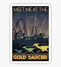 Final Fantasy VII Gold Saucer Travel Poster Sticker