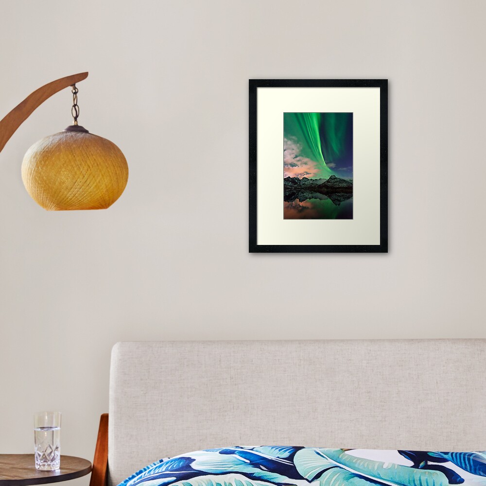 Aurora Borealis - Svolvaer, Norway Framed Art Print