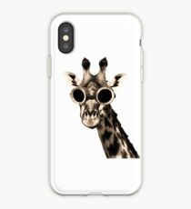 Giraffe With Steampunk Sunglasses Goggles iPhone Case
