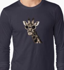 Giraffe With Steampunk Sunglasses Goggles Long Sleeve T-Shirt