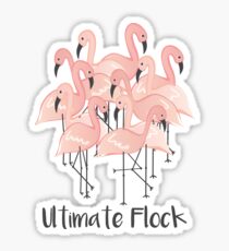 Ultimate Flock Flamingos Sticker