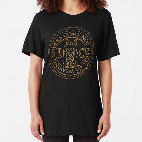 Bohemian Grove Owl - Golden Slim Fit T-Shirt