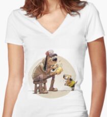 Pikachu pet Women's Fitted V-Neck T-Shirt