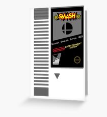 Nes Cartridge: Super Smash Bros Greeting Card